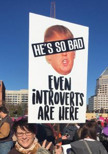 introvert sign Women's March