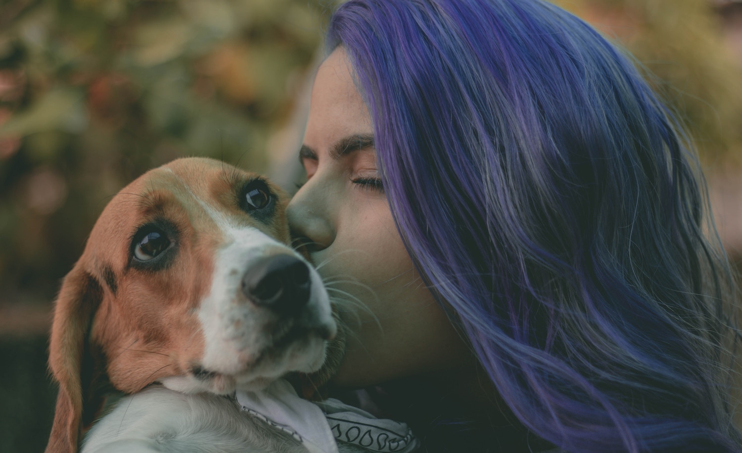 an introvert kisses her pet