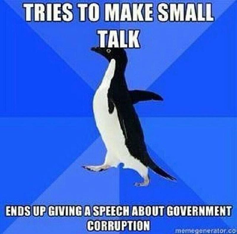 a meme about making small talk