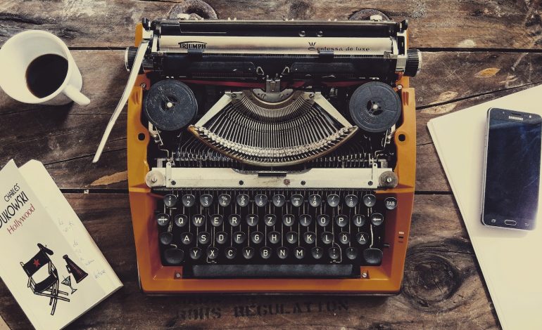 a typewriter that represents an INFJ's struggle with writer's block