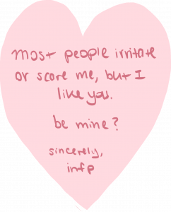 a valentine from an INFP personality