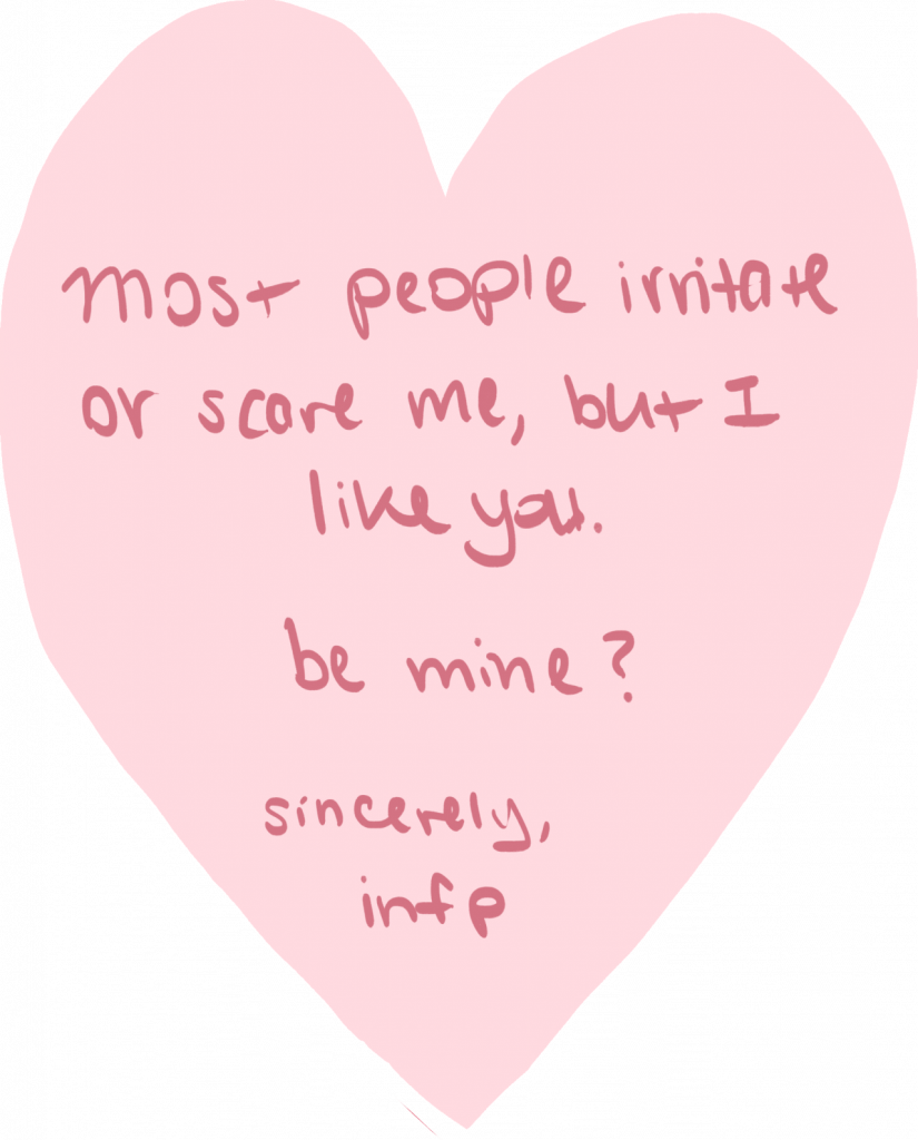 a valentine from an INFP personality