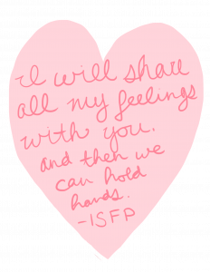 a valentine from an ISFP personality
