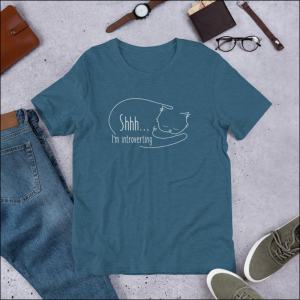 gift for introverts "shhh... I'm introverting" t-shirt