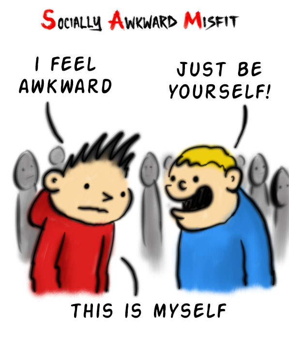 a comic about an introvert trying to be himself