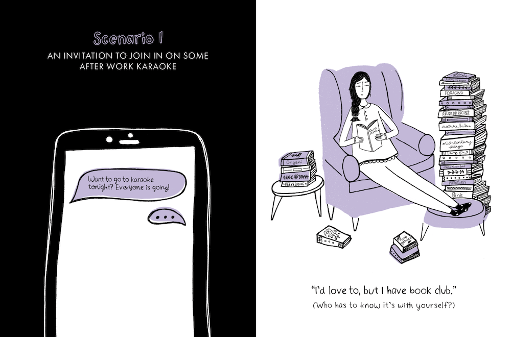 a comic about having a book club by yourself