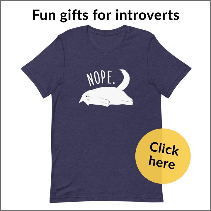a gift for introverts, the nope cat shirt