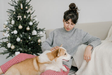 An introvert relaxes on the holidays with her dog